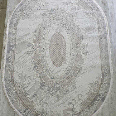 Турецкий ковер Amatis Lux 36565A OVAL L.BEIGE / L.BEIGE