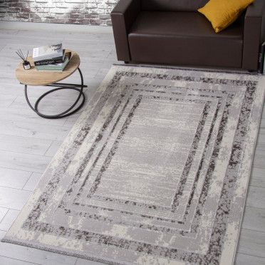 Ковер 1634G - GREY / GREY - Прямоугольник - коллекция LORA