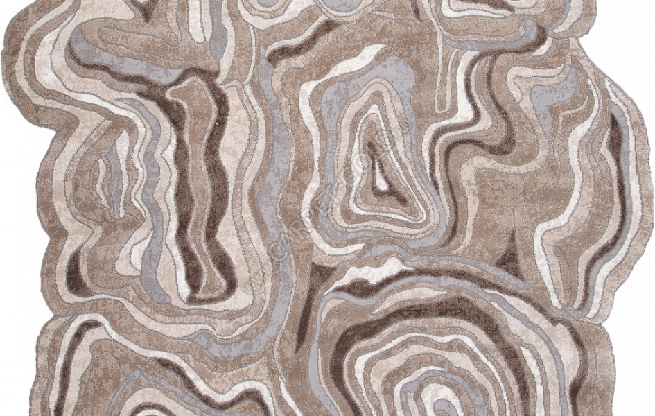 Ковер 00841C - GREY / BROWN - Прямоугольник - коллекция SAFIR