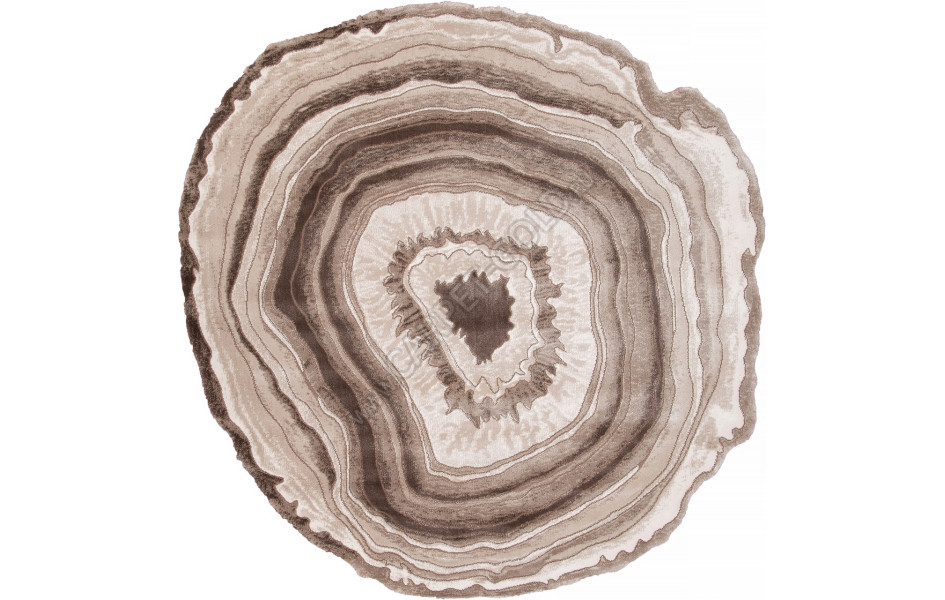 Ковер 00847A - BROWN / BROWN - Круг - коллекция SAFIR